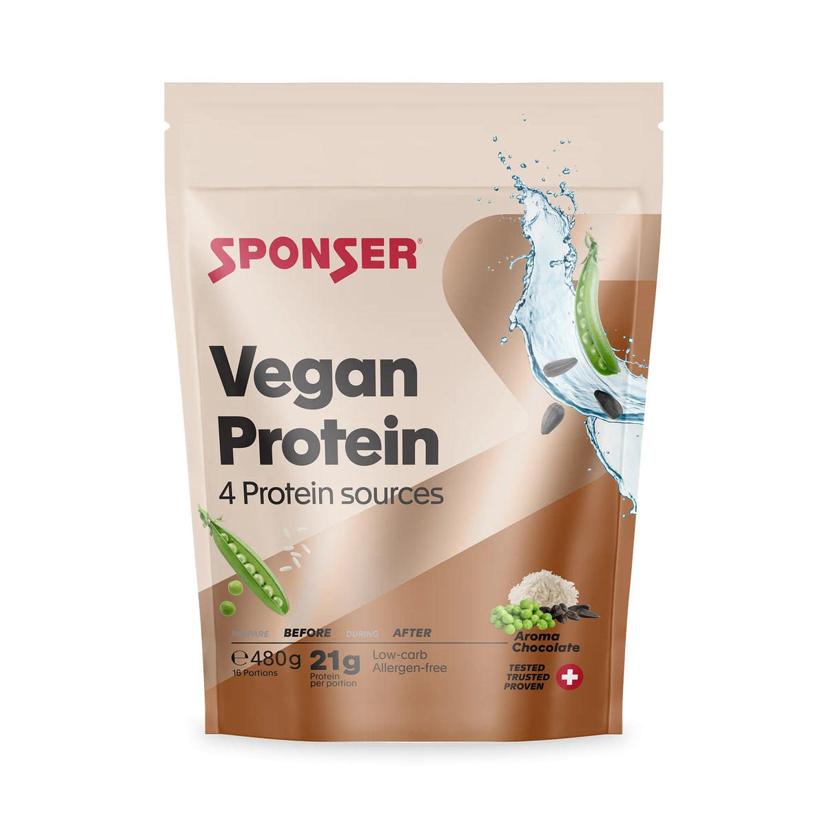 Sponser Vegan Protein 480g Beutel