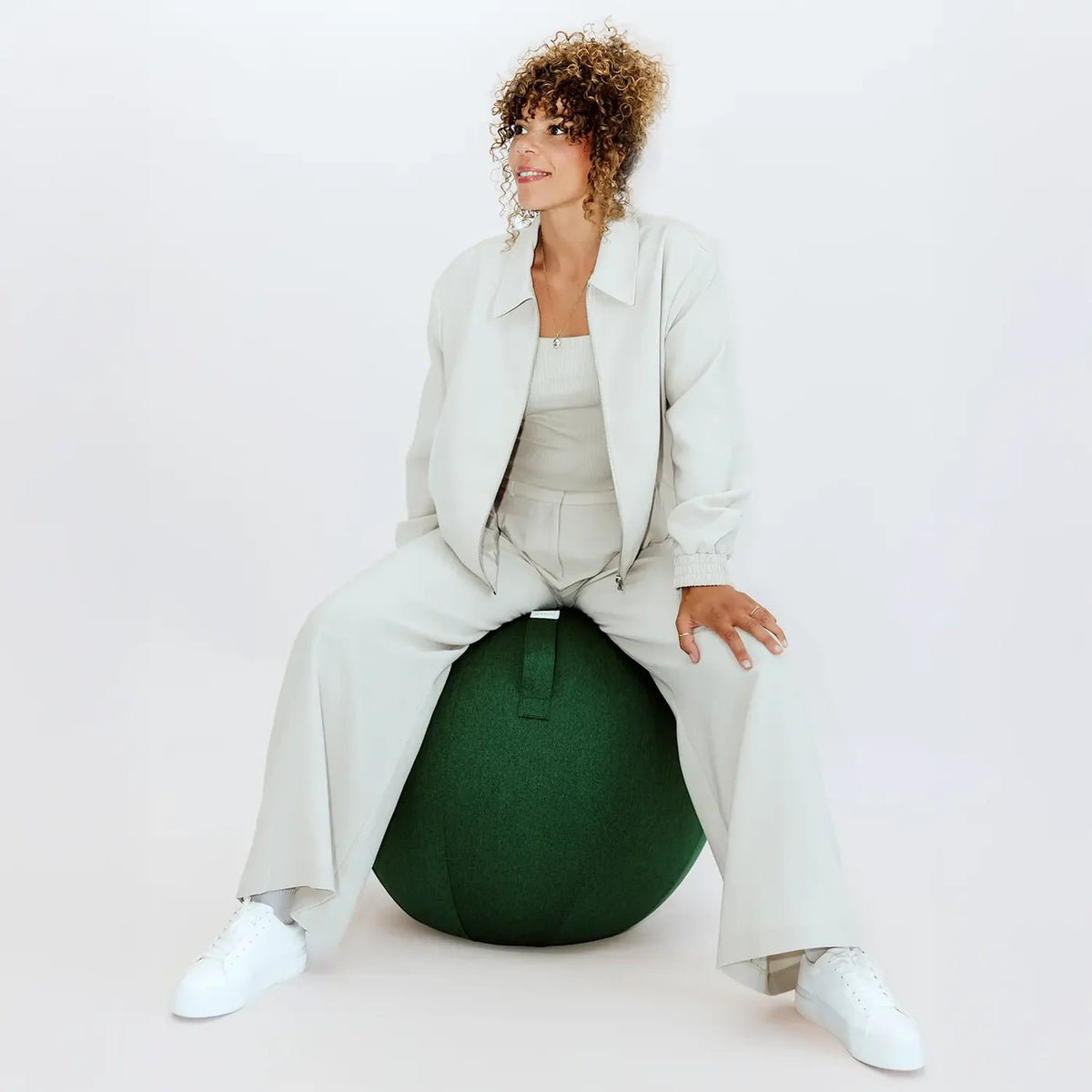 VLUV LEIV Stoff-Sitzball, Pine, 60-65cm