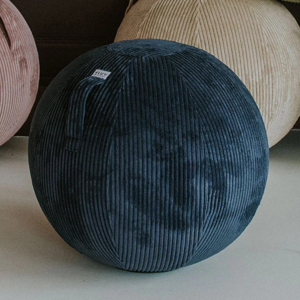 VLUV VLIP Breitcord-Kinder-Sitzball, Navy, 50-55cm