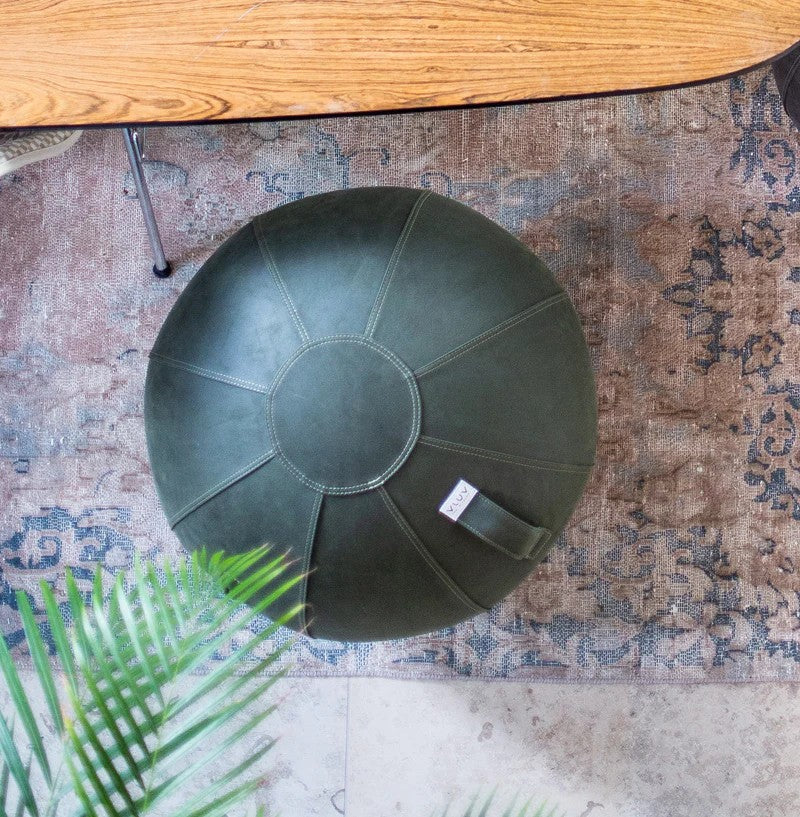 VLUV VEGA Kunstleder-Sitzball, Moss, 60-65cm