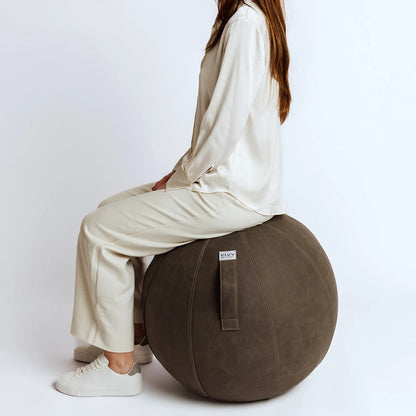 VLUV VEGA Kunstleder-Sitzball, Moss, 60-65cm