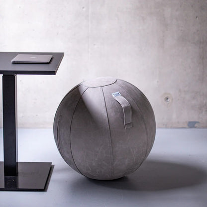 VLUV VEGA Kunstleder-Sitzball, Cement, 60-65cm