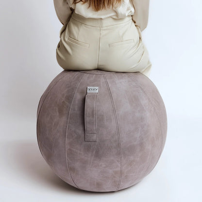 VLUV VEGA Kunstleder-Sitzball, Cement, 60-65cm