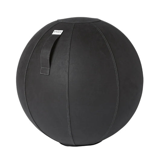 VLUV VEGA Kunstleder-Sitzball, schwarz, 60-65cm