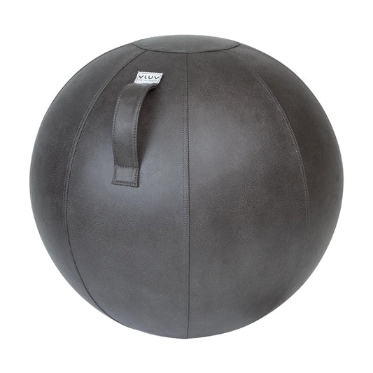 VLUV Veel Lederstoff-Sitzball, Schlamm Grau, 60-65cm