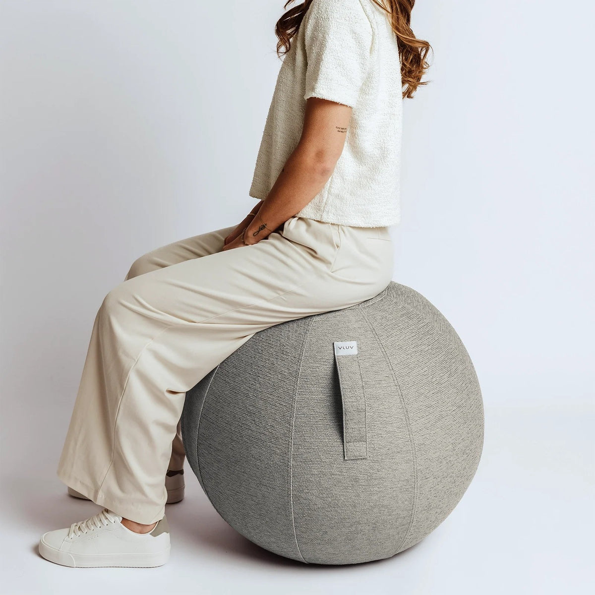 VLUV Stov Stoff-Sitzball, concrete, 60-65cm