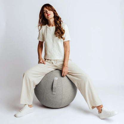 VLUV Stov Stoff-Sitzball, concrete, 60-65cm