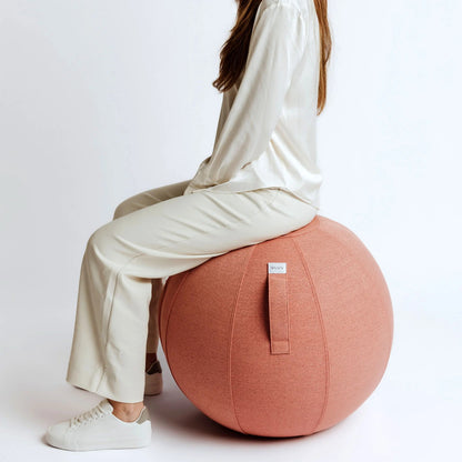 VLUV SOVA Stoff-Sitzball, salmon, 60-65cm
