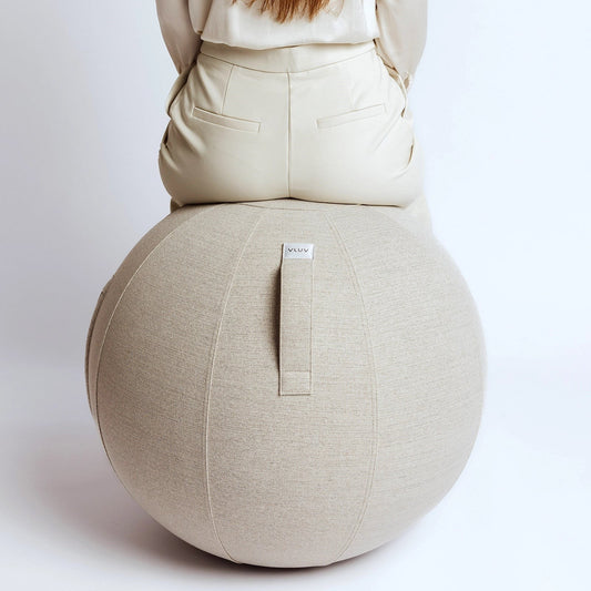 VLUV SOVA Stoff-Sitzball, toffee, 60-65cm