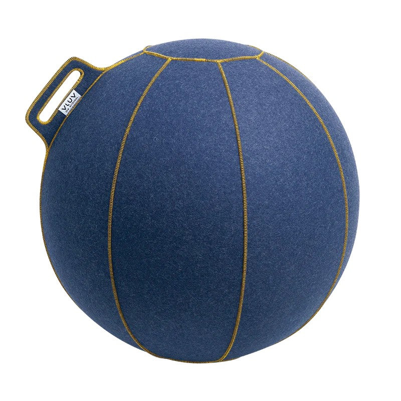 VLUV Velt Merino Wollfilz-Sitzball jeans-meliert/gold
