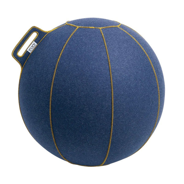 VLUV Velt Merino Wollfilz-Sitzball jeans-meliert/gold