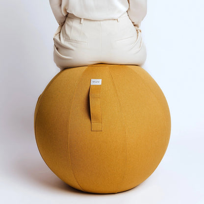 VLUV Leiv Stoff-Sitzball, mustard gelb, 60-65cm