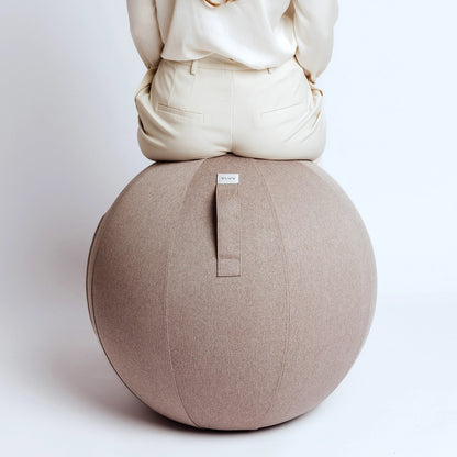 VLUV Leiv Stoff-Sitzball, stone beige, 60-65cm