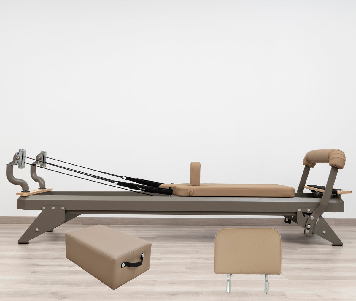 Hegren Pilates Reformer TALMA 62  Box & Jumpboard Set, quartz grey