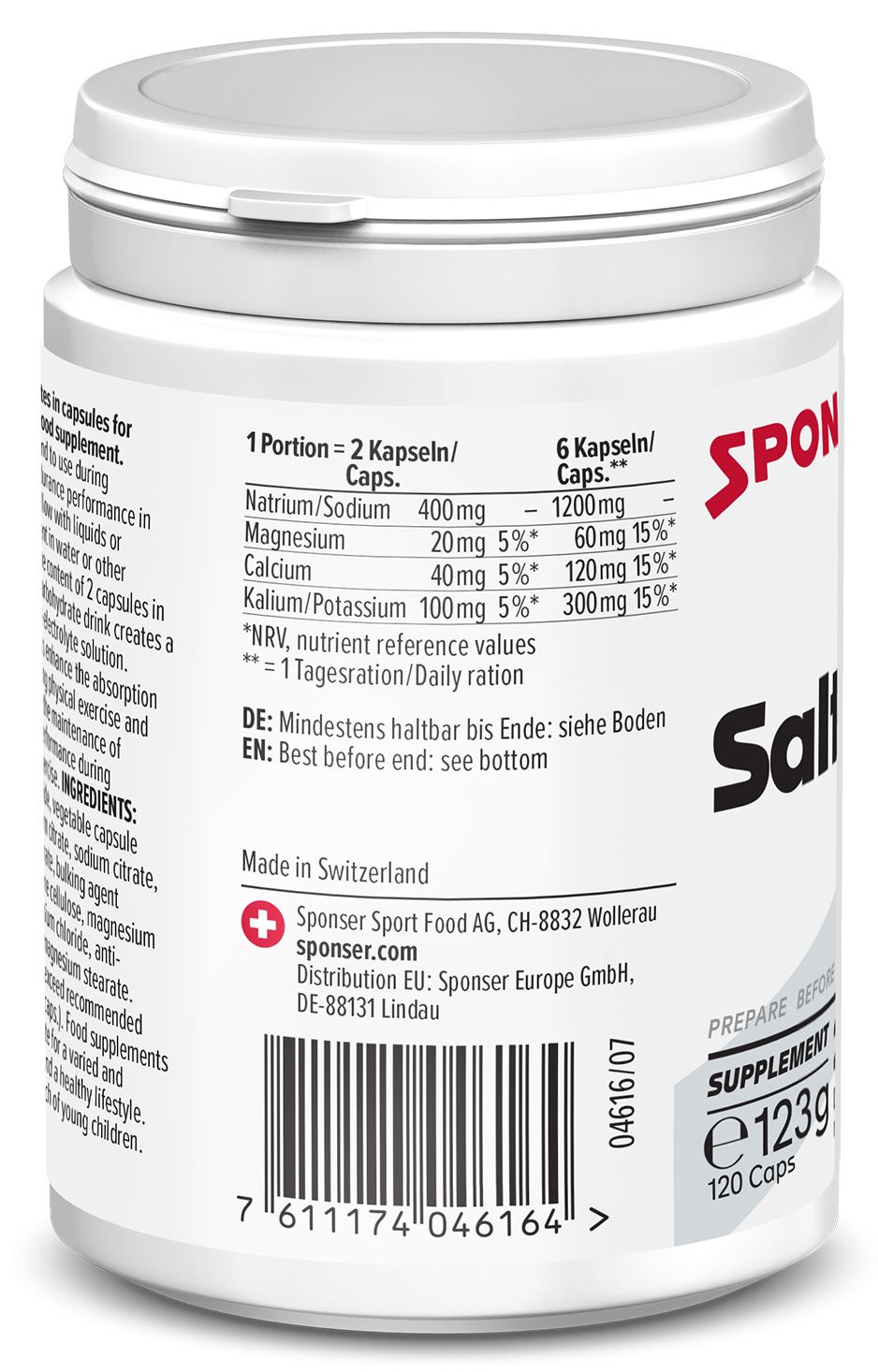 Sponser Salt Caps 120 Kapseln