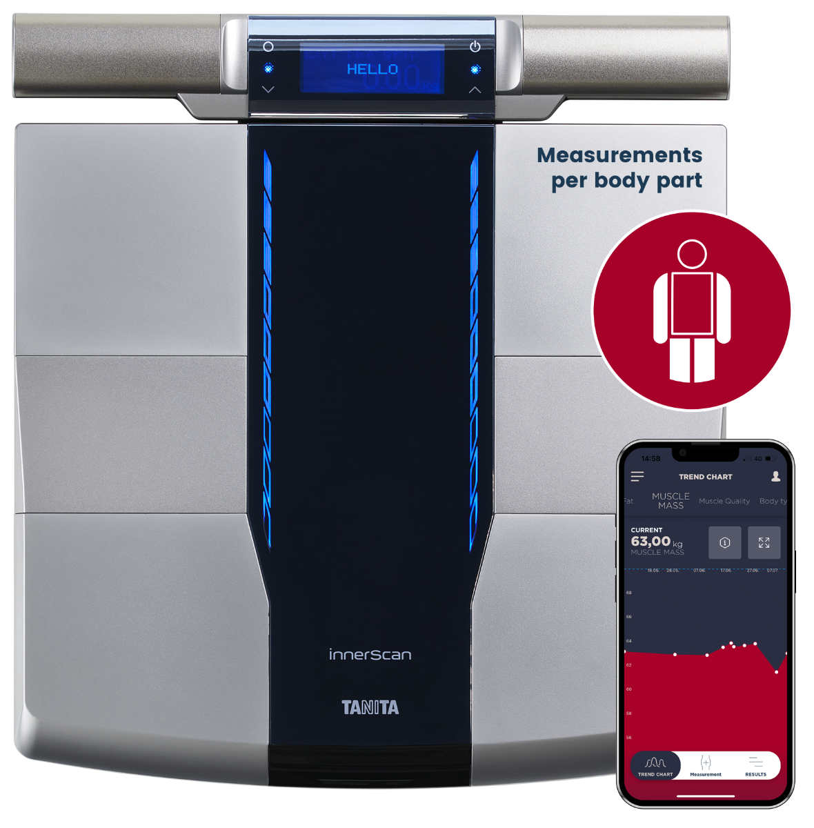 Tanita RD-545 HR Bluetooth Körper-Analyse-Waage