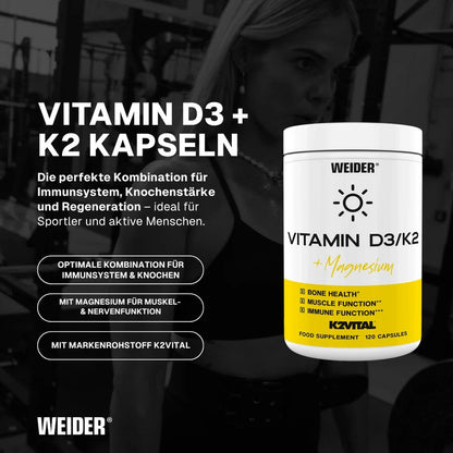 Weider Vitamin D3/K2 120 Kapseln