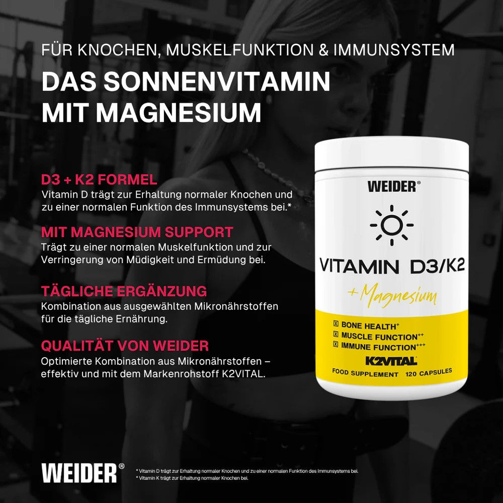 Weider Vitamin D3/K2 120 Kapseln