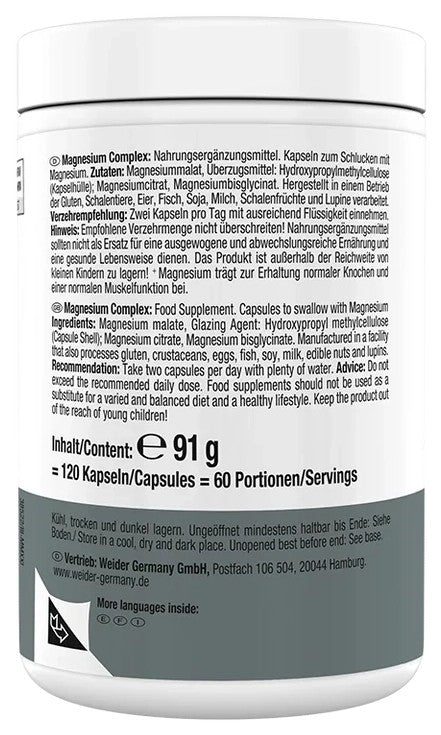 Weider Magnesium Komplex 120 Kapseln