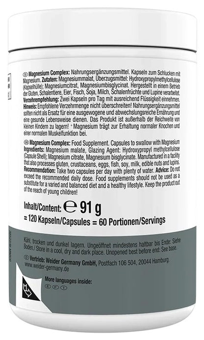 Weider Magnesium Komplex 120 Kapseln