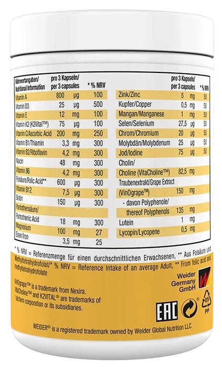 Weider Multivitamine 90 Kapseln