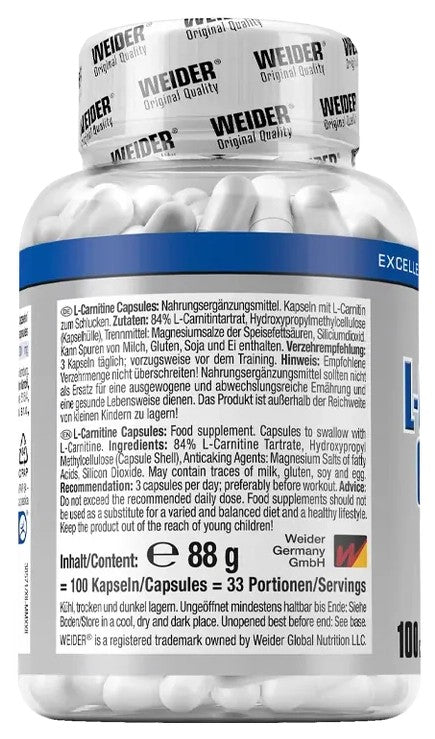 Weider L-Carnitine 100 Kapseln