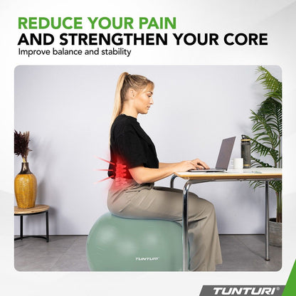 Tunturi ABS Gymnastikball Mintgrün – Produkt- und Anwendungsbild