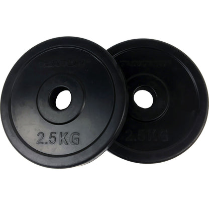 Hantelscheiben 31mm, schwarz, gummiert