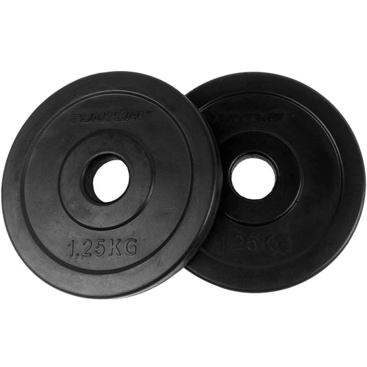 Hantelscheiben 31mm, schwarz, gummiert