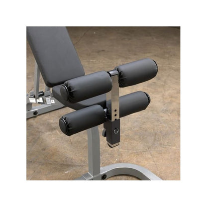 Set-Angebot - Body Solid Rack GPR370B mit Trainingsbank GFID31B, Bein-/Bizepsteil und 135kg Langhantel-Satz und SZ-Curl-Stange