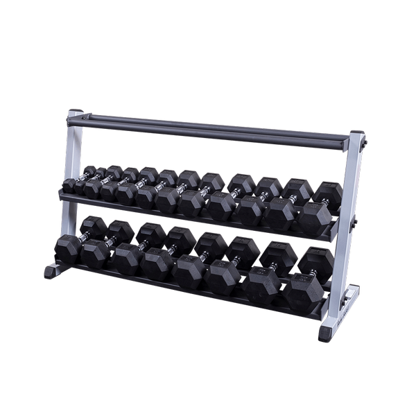 Body Solid Kurzhantel-/Ballständer breit 3-lagig (GDR60+GMRT6)