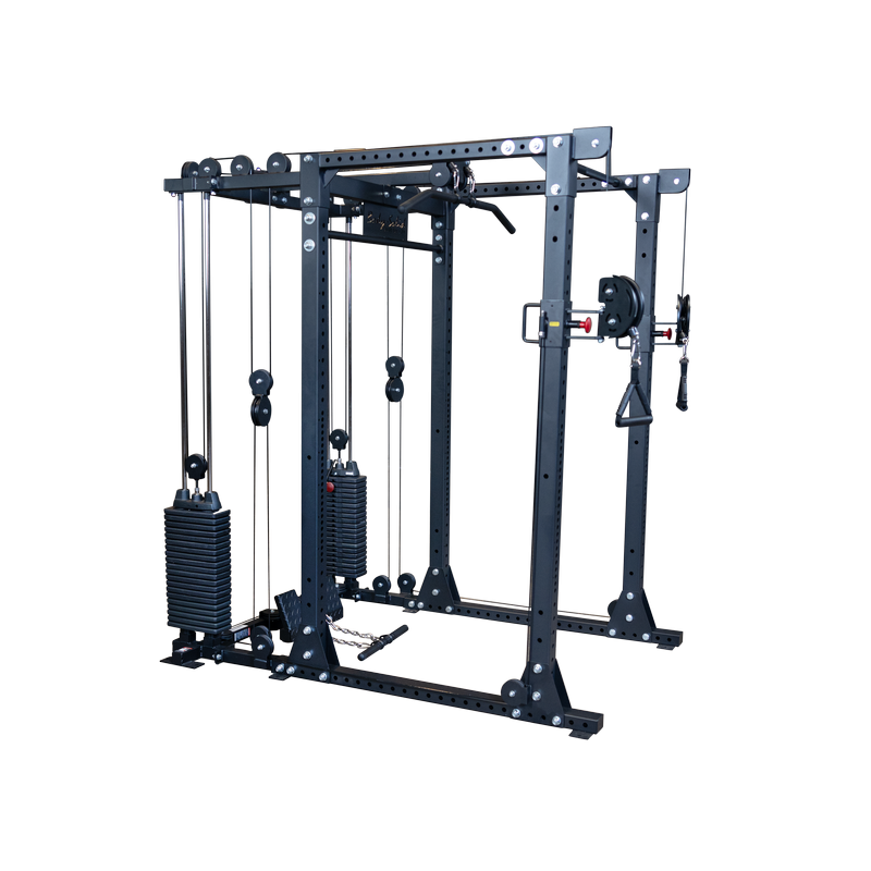 Set-Angebot - Body Solid GPR400 Power Rack + Functional Trainer 2x95kg + Universalbank + 135kg Langhantel-Satz