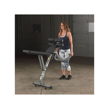 Set-Angebot - Body Solid Rack GPR370B mit Trainingsbank GFID31B, Bein-/Bizepsteil und 135kg Langhantel-Satz und SZ-Curl-Stange