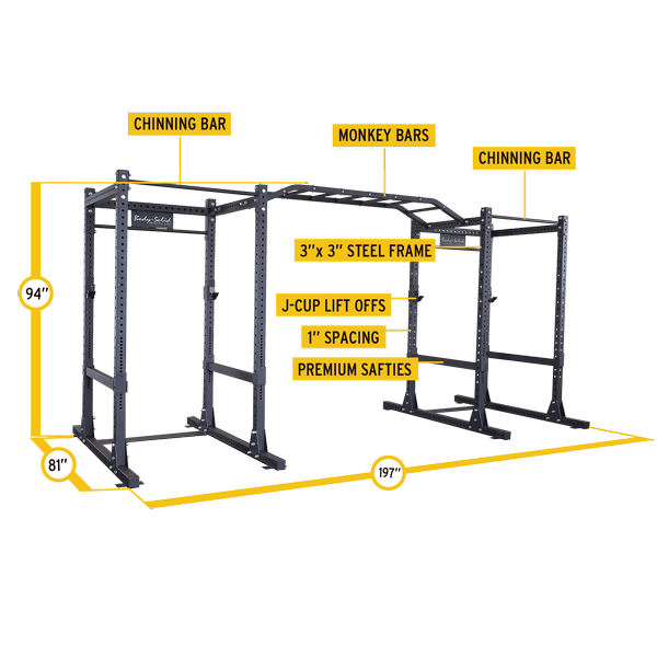 Body Solid Commercial Doppel Power Rack (SPR1000DB)