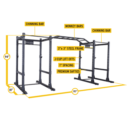 Body Solid Commercial Doppel Power Rack (SPR1000DB)
