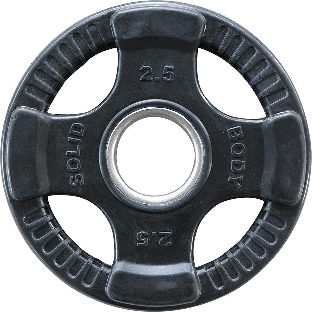 Body Solid Hantelscheiben 51mm 4D, gummiert, schwarz (ORTK)