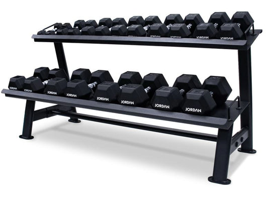Jordan Hexagon Hantelrack für 10 Paar - 2-lagig, schwarz (JTHDR-10-BLK)