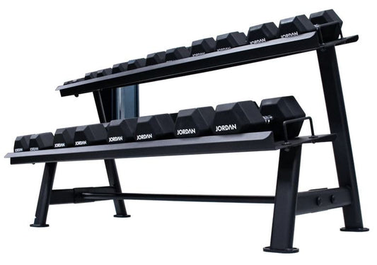Jordan Hexagon Hantelrack für 10 Paar - 2-lagig, schwarz (JTHDR-10-BLK)