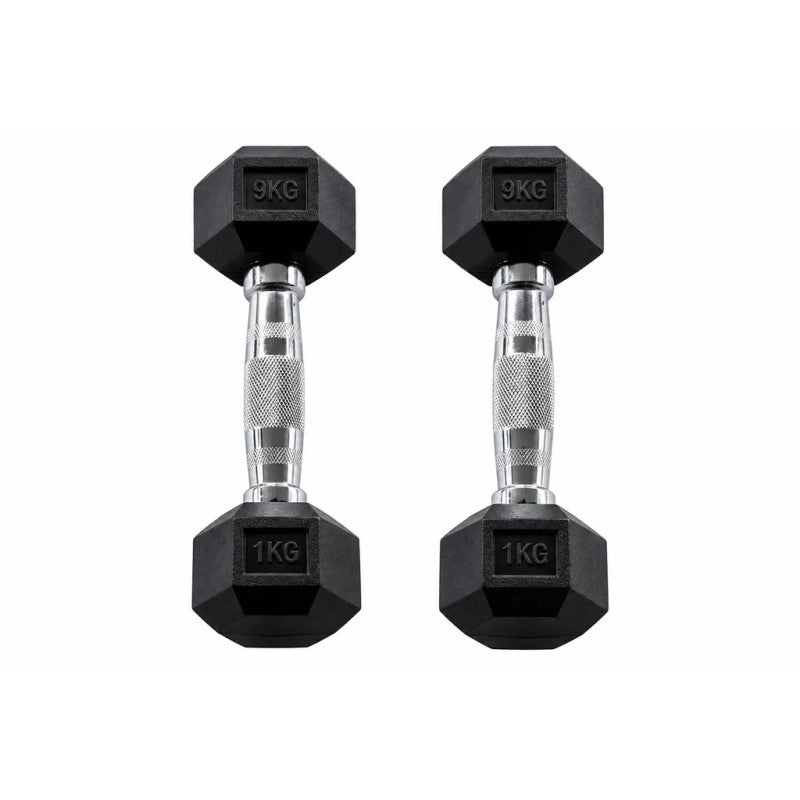 Body Solid Hexagon Kurzhanteln gummiert 1-50kg, paar (HEXRU) – Variante 1kg