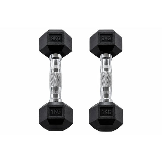Body Solid Hexagon Kurzhanteln gummiert 1-50kg, paar (HEXRU) – Variante 1kg