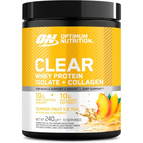 Optimum Nutrition Clear Whey Protein Isolate +Collagen 240g Dose