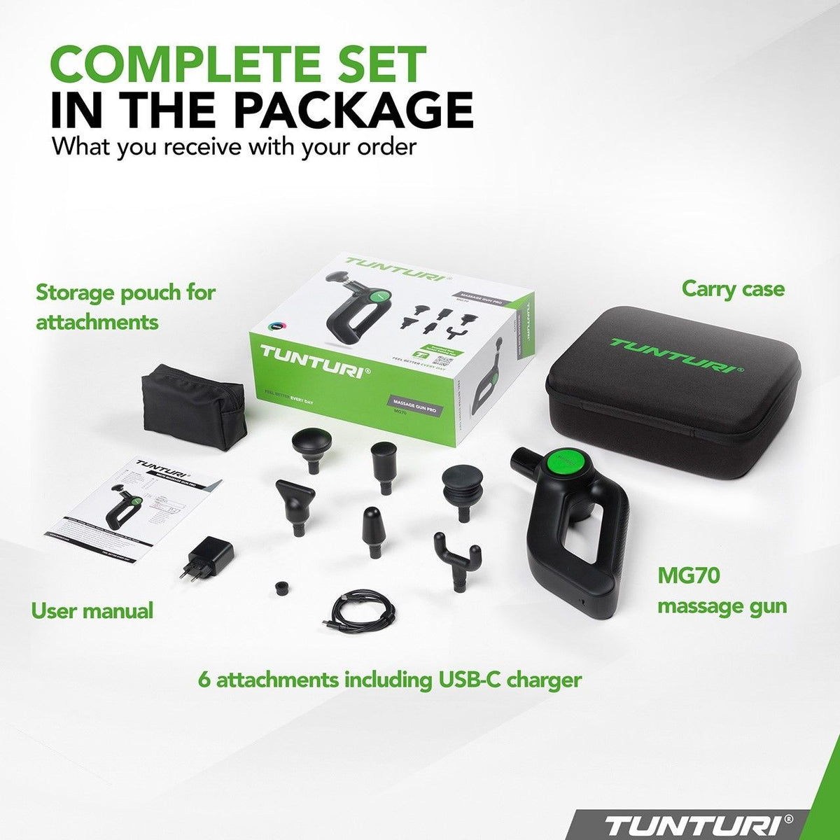 Tunturi MG70 Massage Pistole PRO