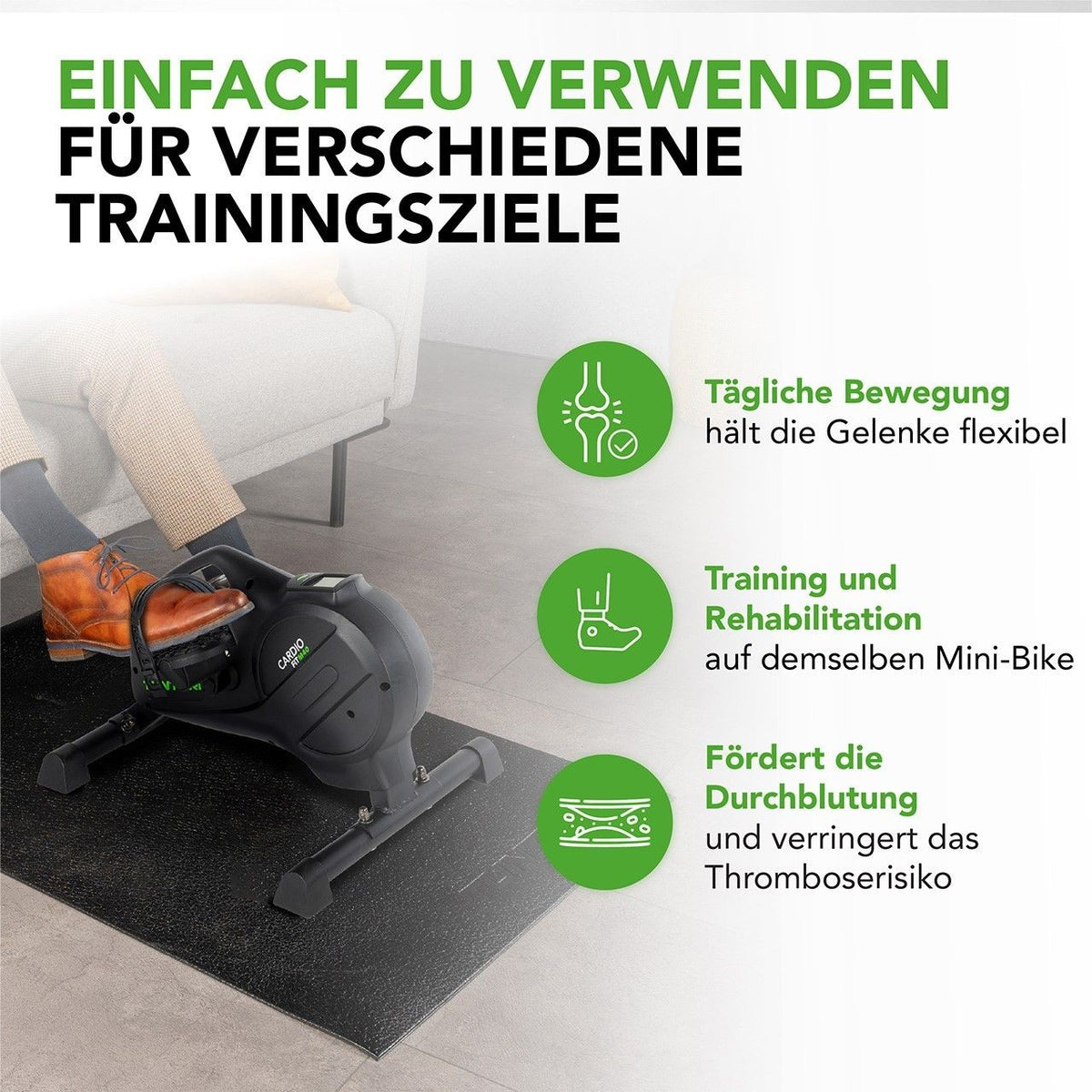 Tunturi M40 Cardio Fit Mini Heimtrainer mit Computer