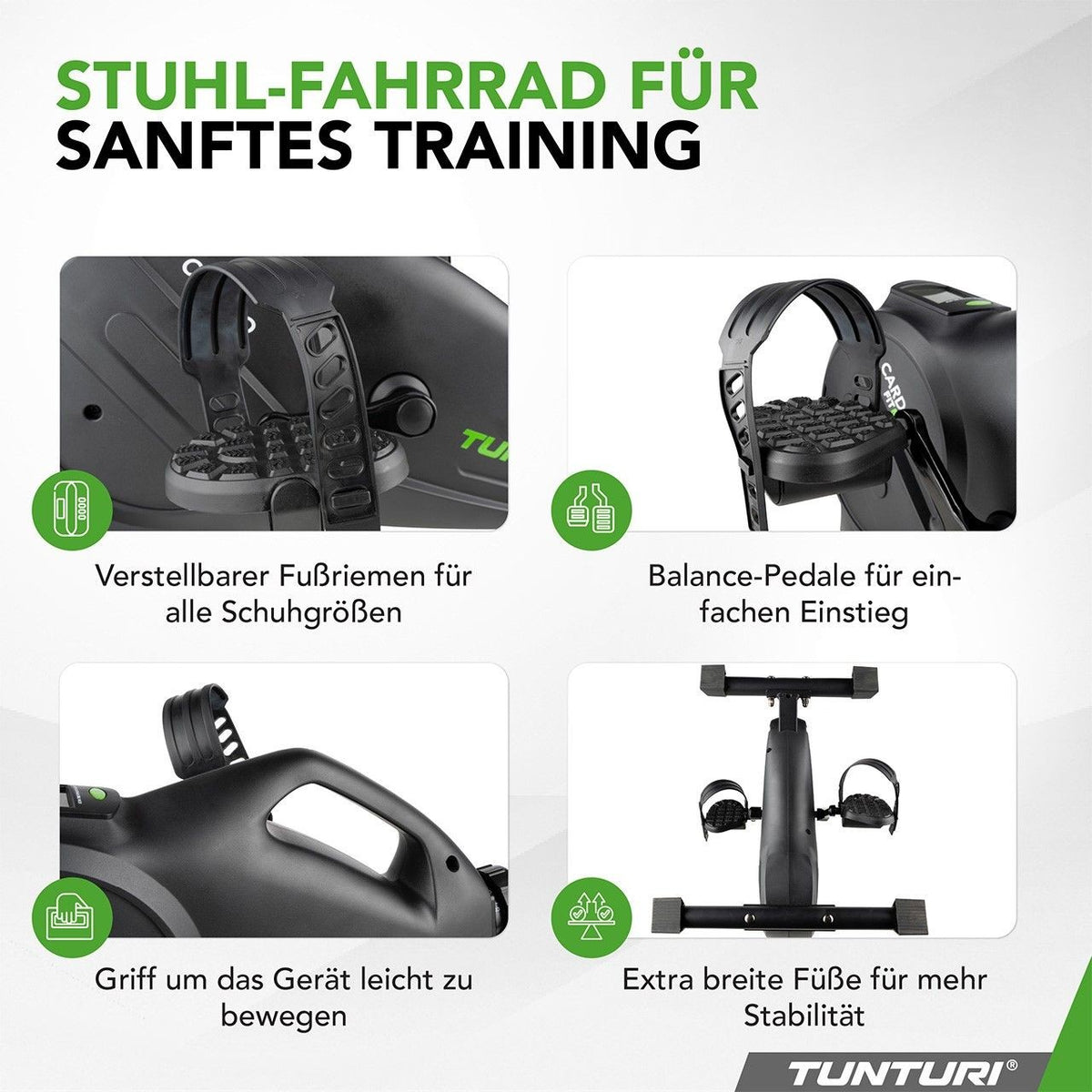 Tunturi M40 Cardio Fit Mini Heimtrainer mit Computer