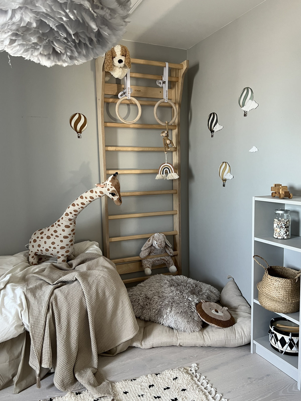 Fitwood Sprossenwand TAIMI hellgelb