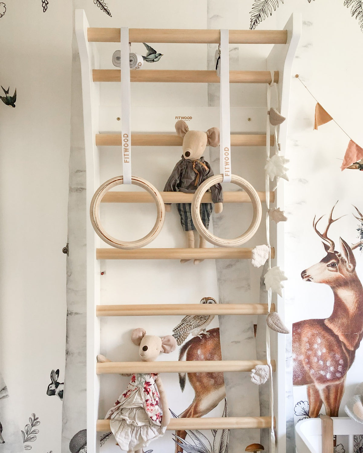 Fitwood Sprossenwand TAIMI bordeauxrot