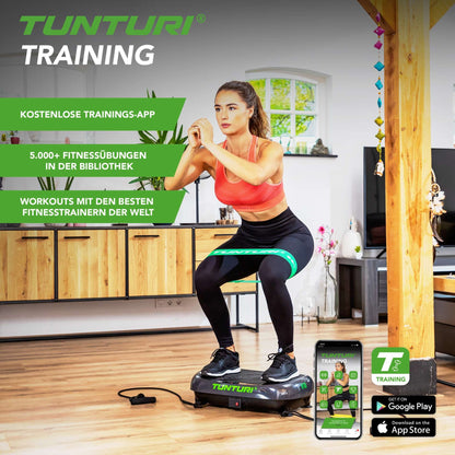 Tunturi V10 Cardio Fit Vibrationsplatte mit Hocker
