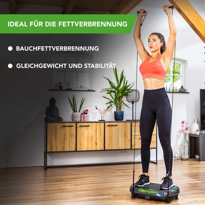 Tunturi V10 Cardio Fit Vibrationsplatte mit Hocker