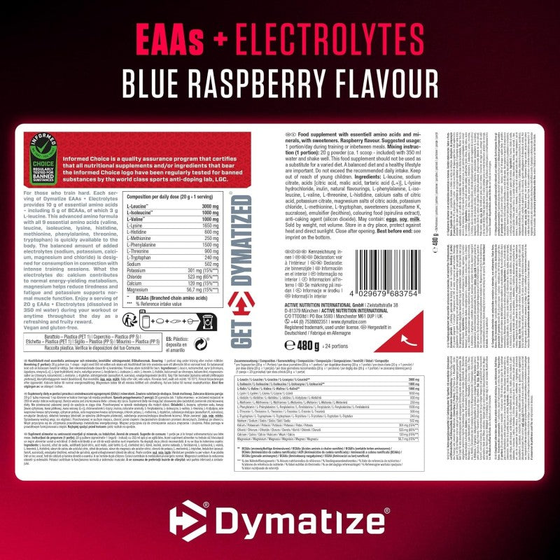 Dymatize EAAs + Electrolytes 480g Dose