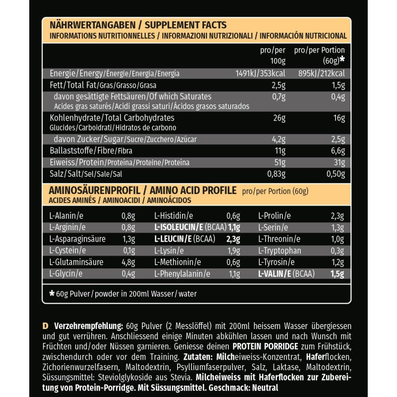 All Stars Protein Porridge 600g Dose